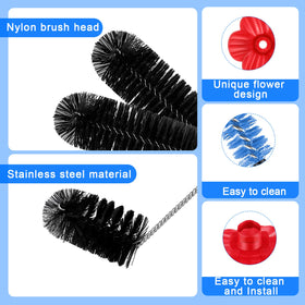 Perthlin large cleaning brush with stainless steel handle for durability