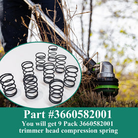 Easy installation with Pertresion trimmer head compression spring requires no modifications.