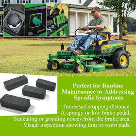 Pertresion MIU10948 brake pad installation-ready set for riding mowers.