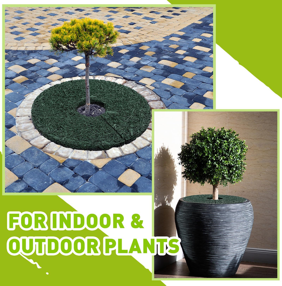 Peryiter durable rubber ring installed in a garden pathway setup for long-term use.
