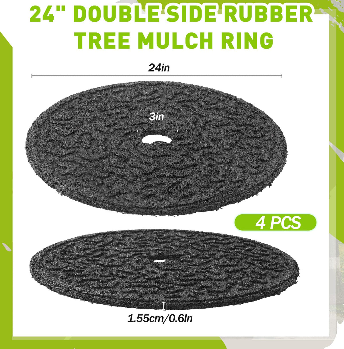 Peryiter six-pack tree rings shown with pre-cut holes for easy installation.
