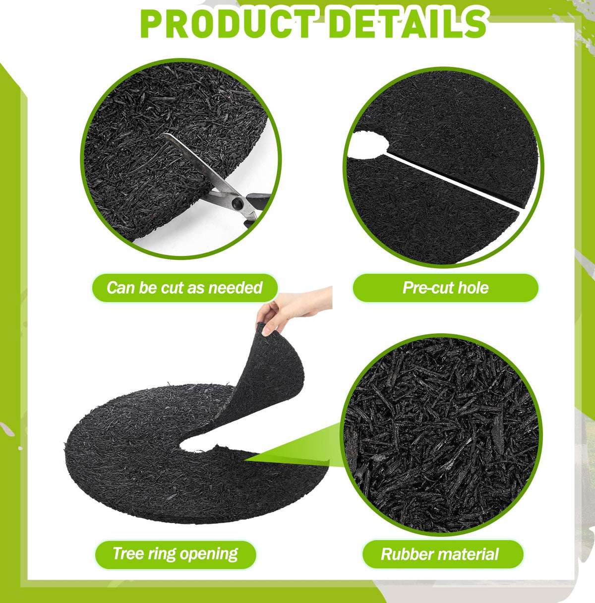 Peryiter tree ring installation showing pre-cut holes and seamless fit