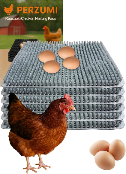 PERZUMI washable nesting pads in a chicken coop for cleaner eggs and easy collection
