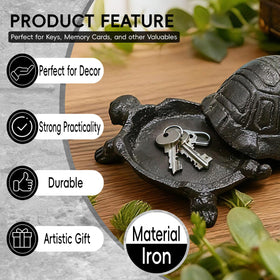Lift the turtle shell for quick access to the spare key.