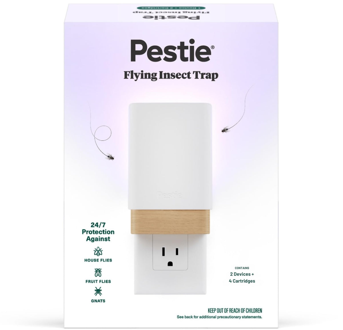 Pestie plug-in fruit fly trap in kitchen catches gnats discreetly