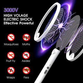 PestMentor Bug Zapper Racket USB-rechargeable for indoor pest control