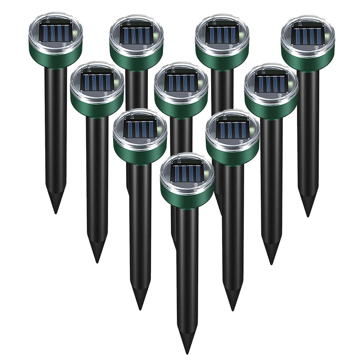 PestMentor Mole Repellent with solar panel powering outdoor pest deterrence.