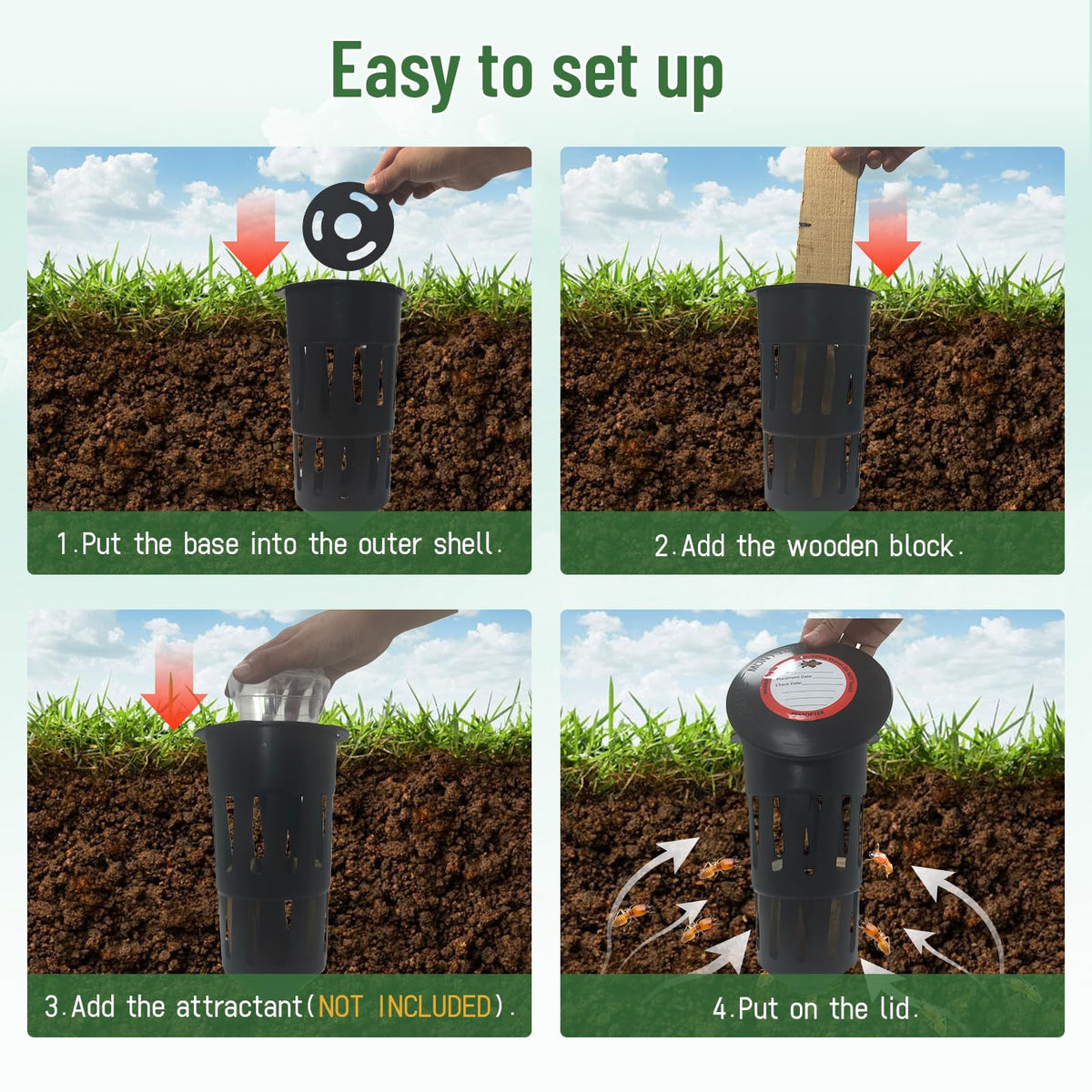 Pestoptek marker flag marks stations around garden perimeters