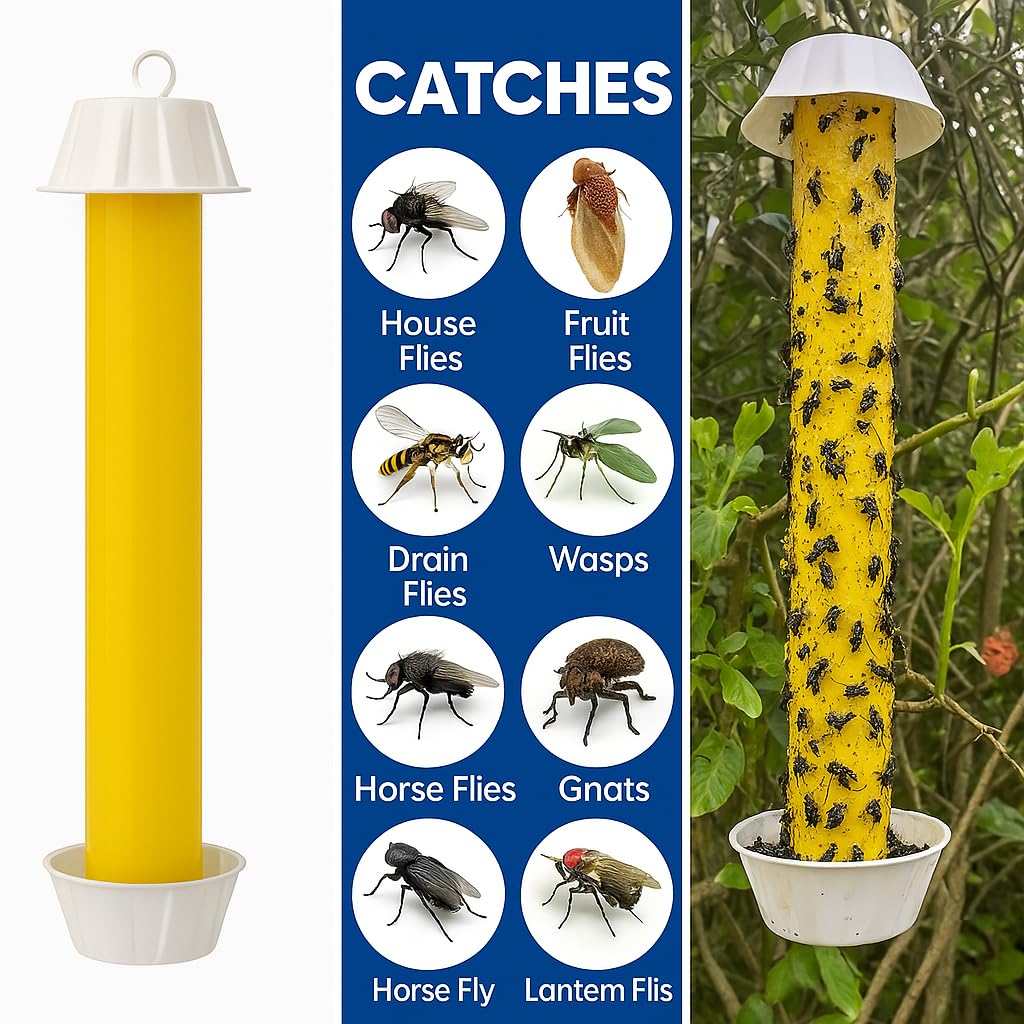 PESTUSRD Wasp Trap with bright yellow sticky surface attracts pests
