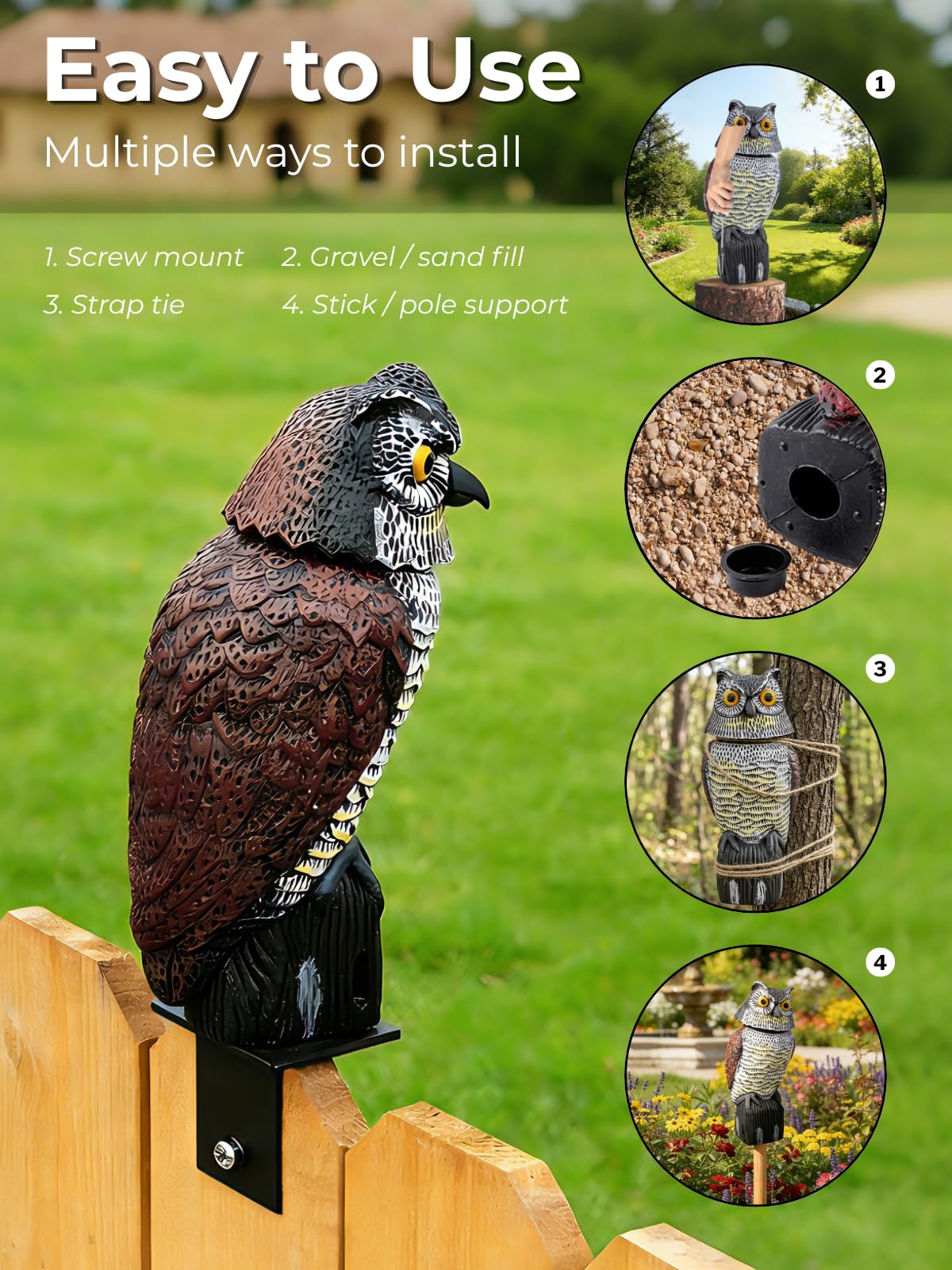 Pestvanish durable, weather-resistant statue for outdoor decorating