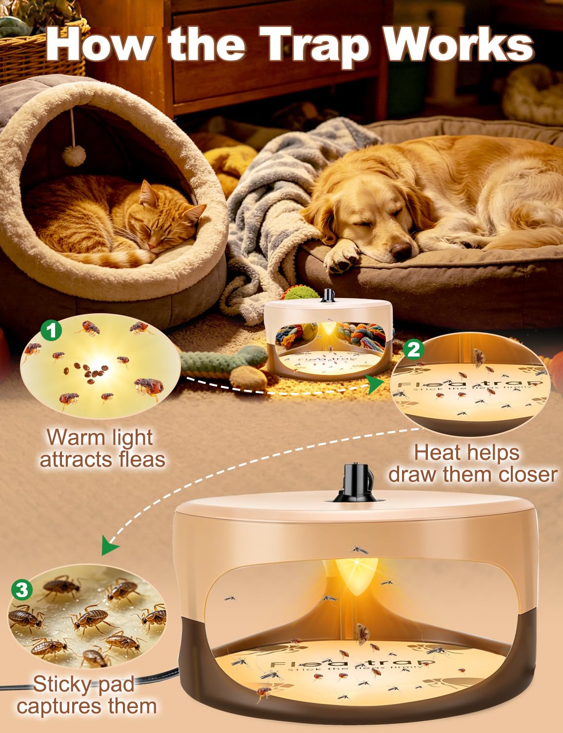 Pestvanish electronic fly trap indoors uses light and heat to attract gnats.