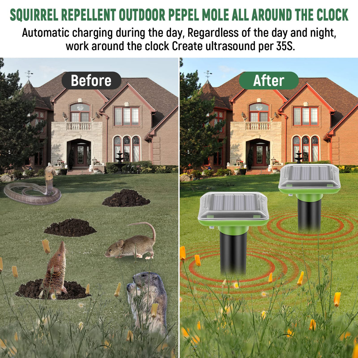 Pestvanish Solar Panel Battery Compact Design provides long-lasting, sun-powered outdoor protection.