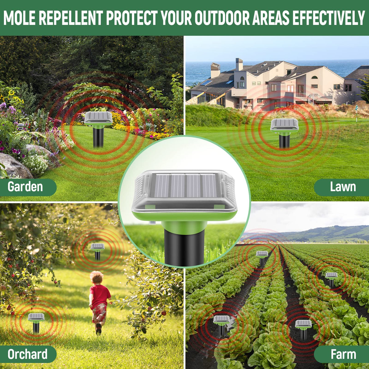 Pestvanish Wide Coverage up to 5000 sq ft helps deter burrowers across the yard.