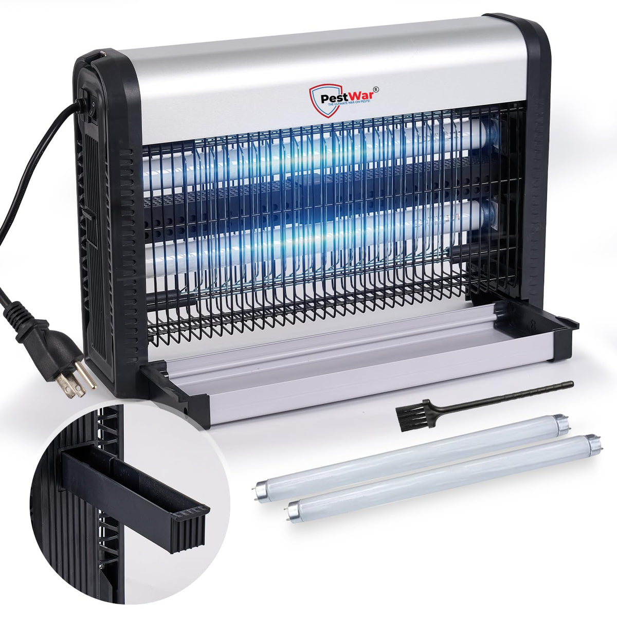 PestWar advanced 2-in-1 indoor bug zapper front view for efficient indoor insect control.