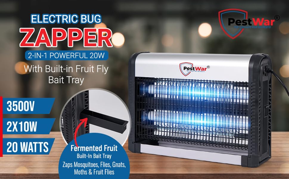 PestWar built-in bait tray for fruit fly control and quick elimination.
