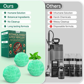 PestXDrops label notes 120 square feet coverage per ball.