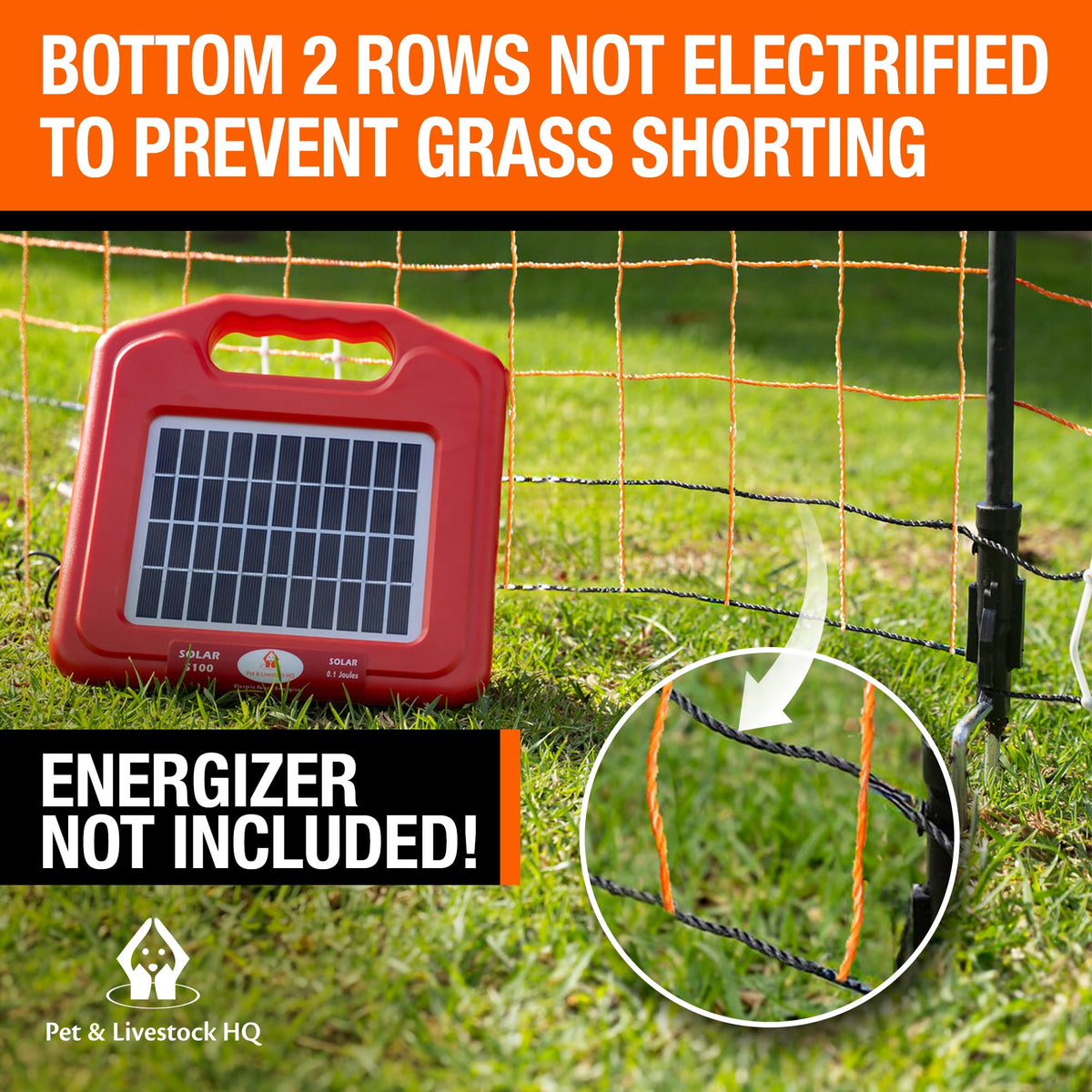 Pet & Livestock HQ 12 conductive wires offer reliable electric protection.