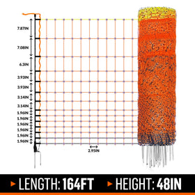 Pet & Livestock HQ netting with 19 posts and double spikes for stable installation.
