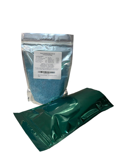 Peter's Professional Blossom Booster bottle close-up for flowering plants boosts blooming potential