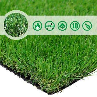 Petgrow 4x13 artificial grass roll laid in a sunny garden for a durable, green play area.