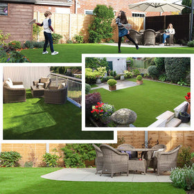 Petgrow dog-friendly turf minimizes mess while offering safe play areas.