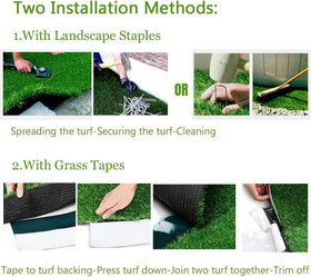 Petgrow turf under patio furniture creates a inviting outdoor seating area.