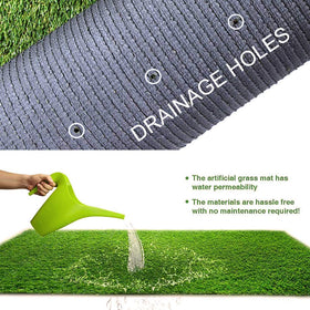 Petgrow slip-resistant backing stays in place during active play.