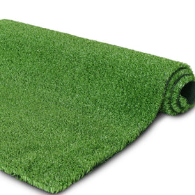 Petgrow synthetic grass turf in garden with drainage holes for quick drying