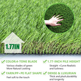 Petgrow ultrathick turf with 4-tone design creates a lush, natural-looking yard.