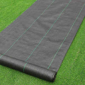 Petgrow weed barrier fabric roll blocks weeds while allowing water through.