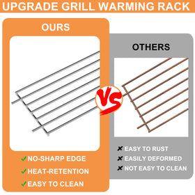 PETKAO 24-9x4-7 inch stainless warming rack for Weber