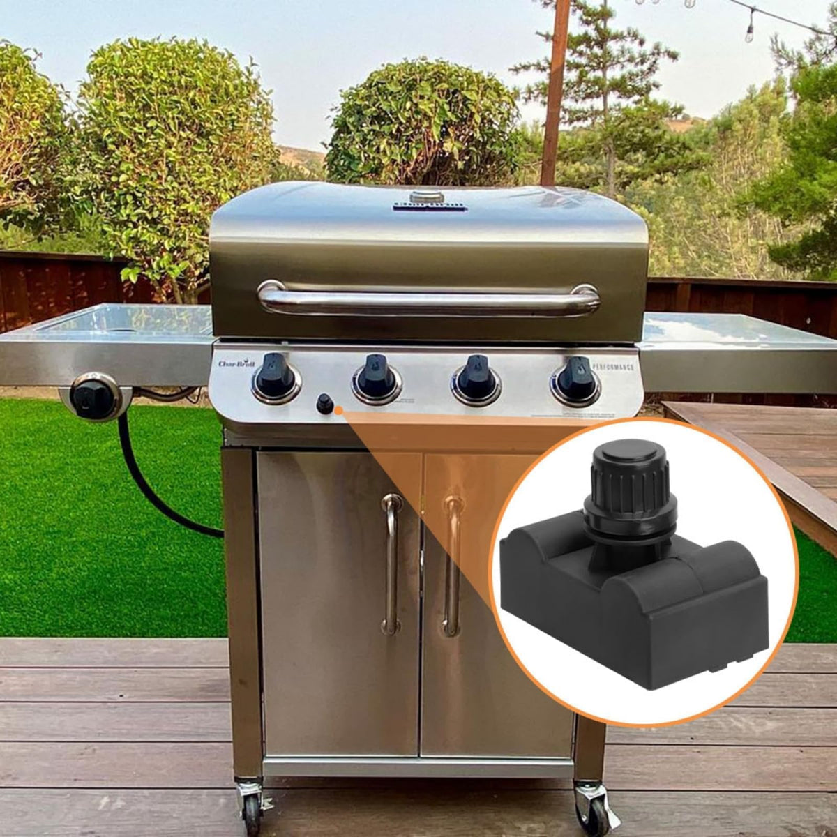 PETKAO 5-outlet ignition kit for Charbroil grill parts ensures quick lighting.