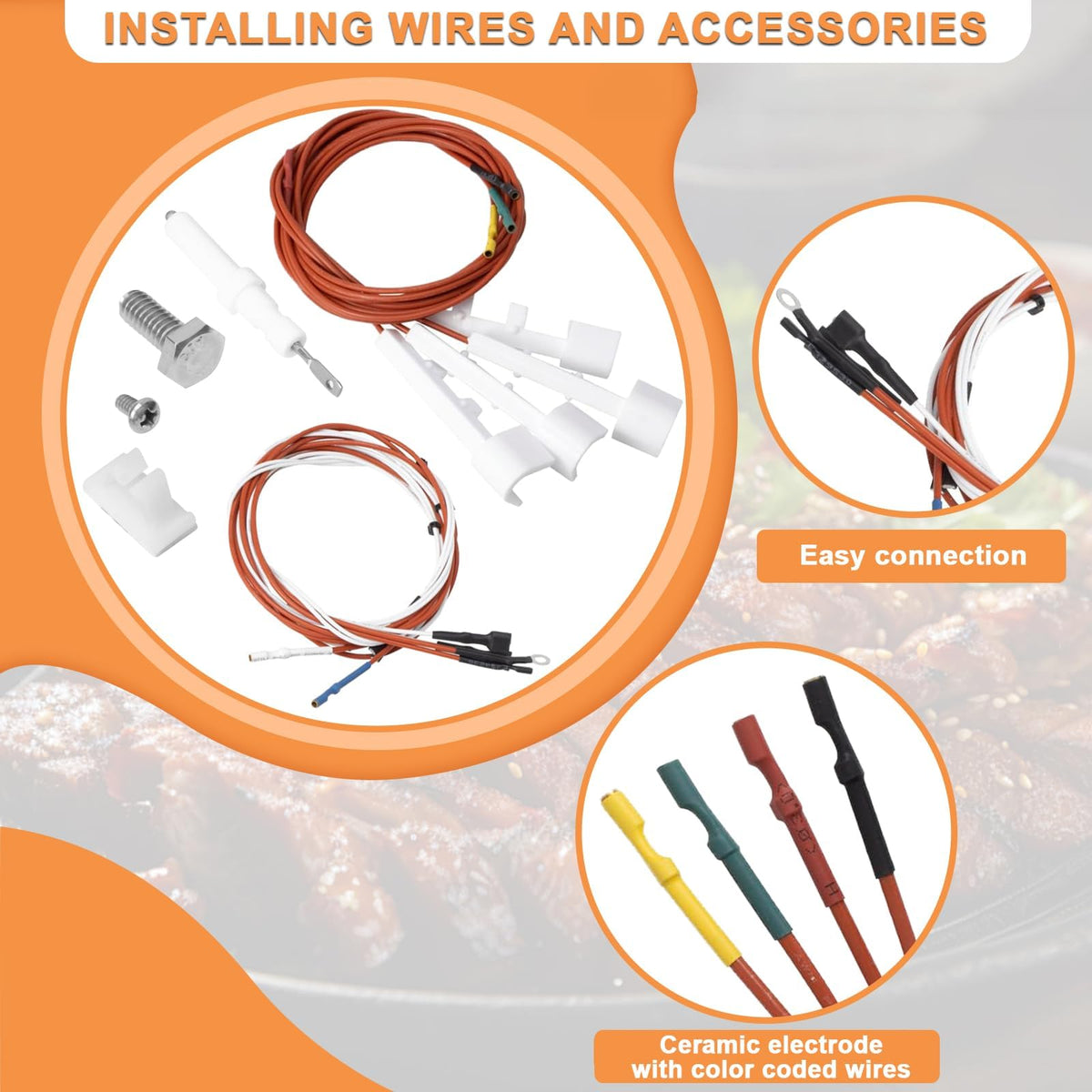 PETKAO 67532 packaging contents image for Weber GS4 igniter kit, everything you need in one box