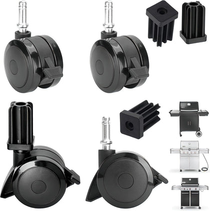 PETKAO 70360 locking caster with insert for Weber Genesis 310 mobility on uneven decks