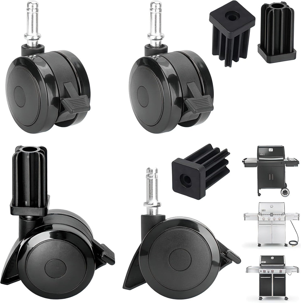 PETKAO 70360 locking caster with insert for Weber Genesis 310 mobility on uneven decks