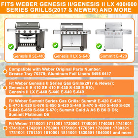 PETKAO 70379 grease tray kit for Weber Summit improves cleanup during long barbecues.