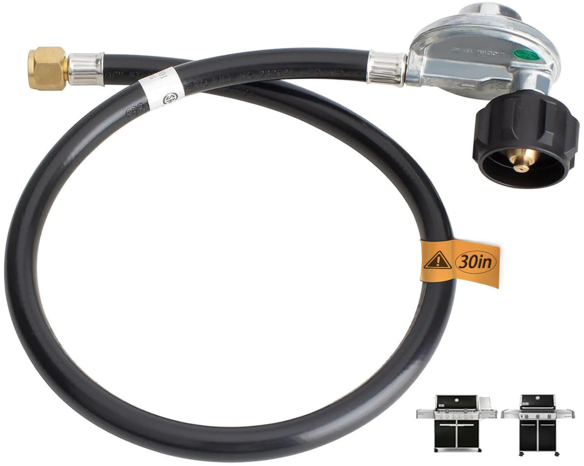 PETKAO 7627 hose regulator front view for Genesis grill connection