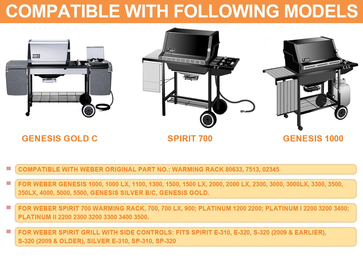 PETKAO 80633 raised rack for Weber Genesis Silver C/B enhances warming