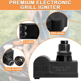 PETKAO AAA battery igniter with two outlets for outdoor grilling