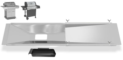 PETKAO adjustable grease tray directs grease to the catch pan for Nexgrill 720-0830H.
