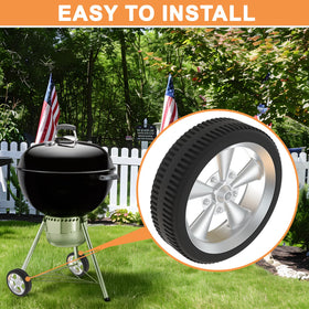 PETKAO wheels enable smooth, reliable mobility across yard terrain during grilling.