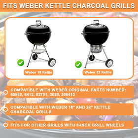PETKAO BBQ wheels close-up tread shows durable grip for uneven outdoor surfaces.