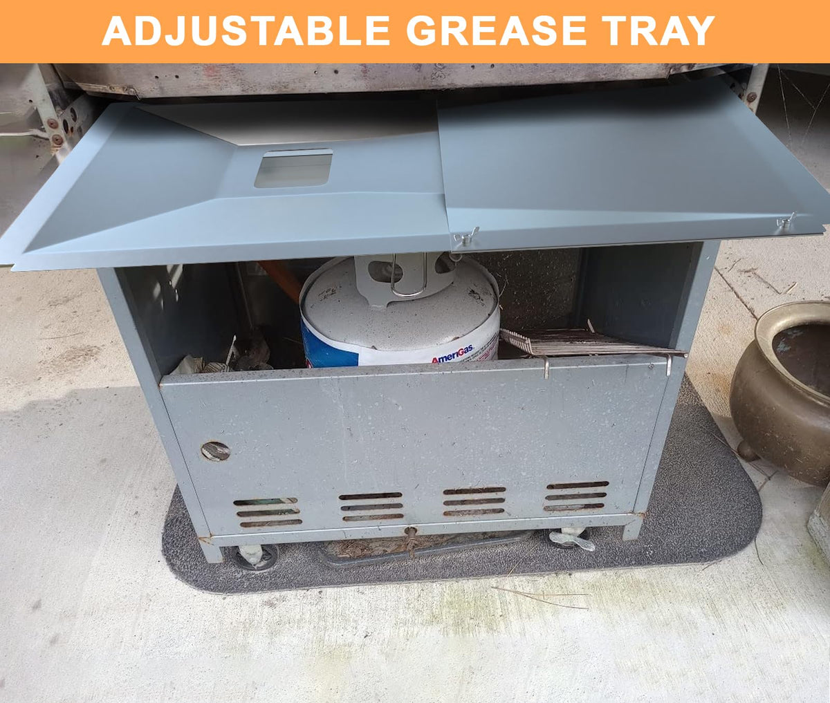 PETKAO bottom tray replacement suits Nexgrill 720-0830H and similar models.