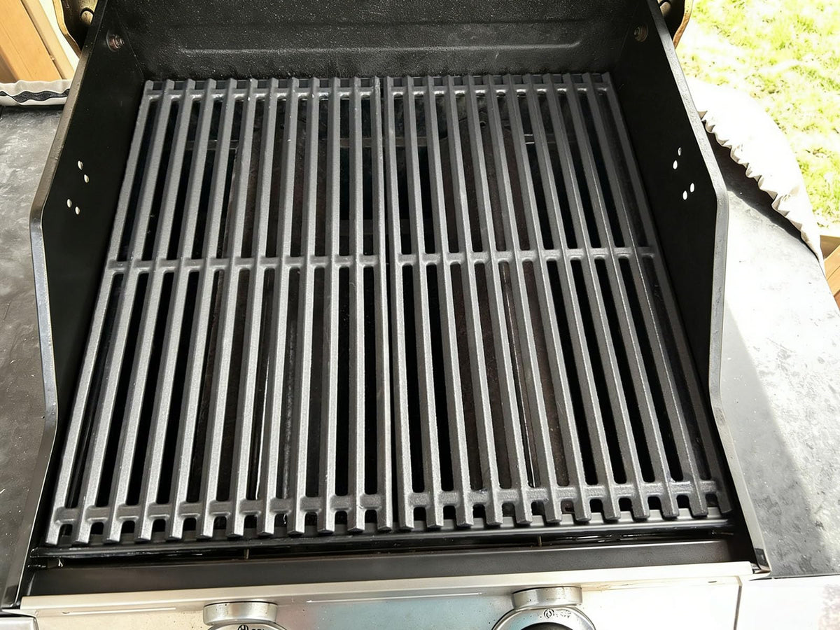 PETKAO cast iron cooking grates handle high heat and faster searing