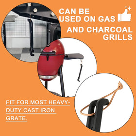 PETKAO cast-iron grate lifter 8in for heavy grills.