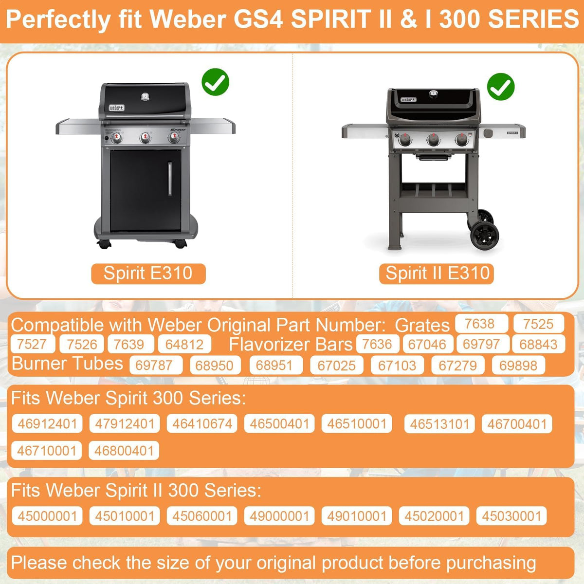 PETKAO cast iron grates 2-pack for durable searing and fast heat