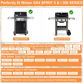 PETKAO cast iron grates 2-pack for durable searing and fast heat