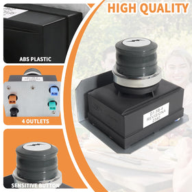 Ceramic electrodes and color-coded wires ensure consistent spark paths.