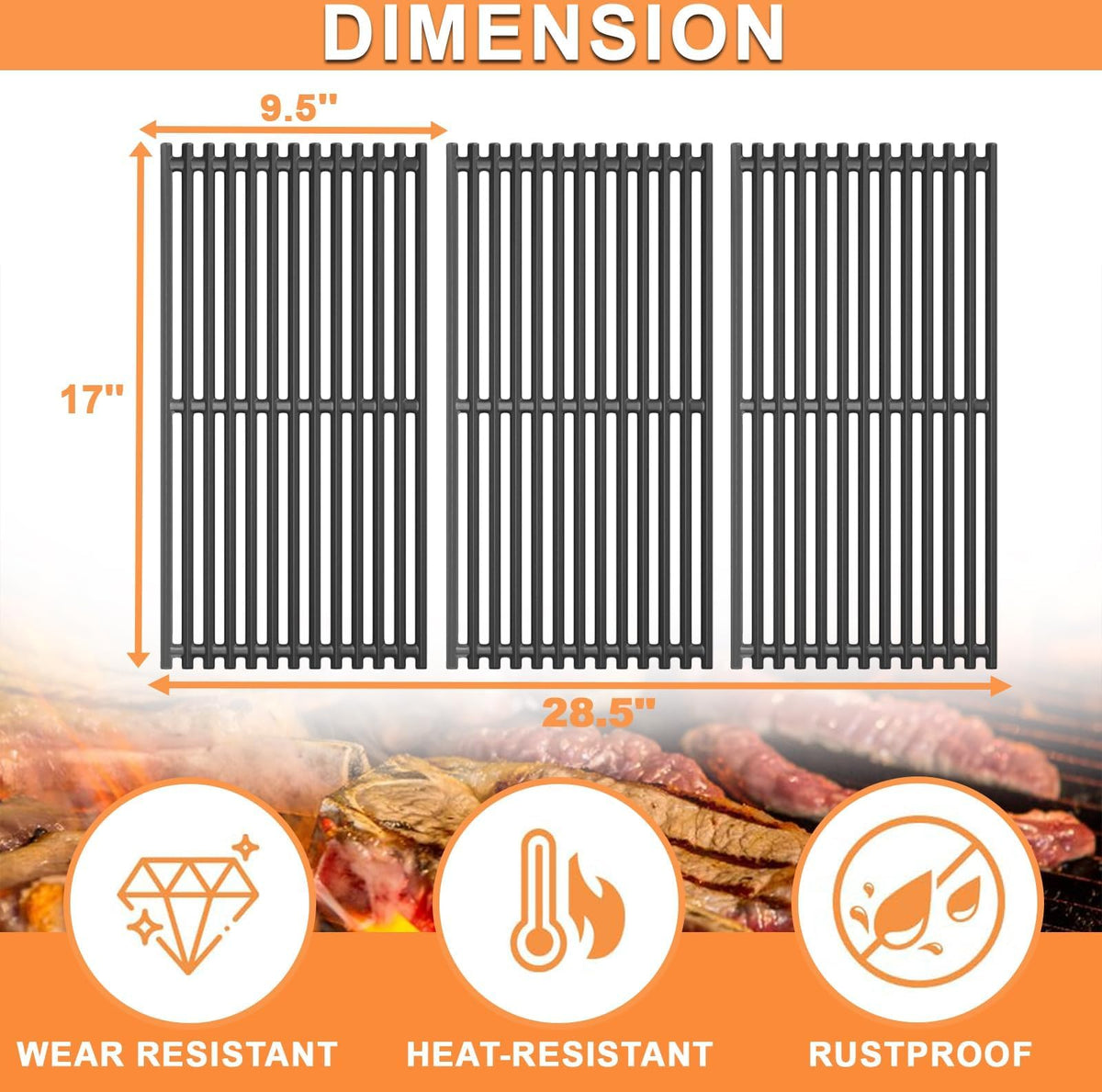 PETKAO Char-Broil 463242716 fit – precise replacement compatibility
