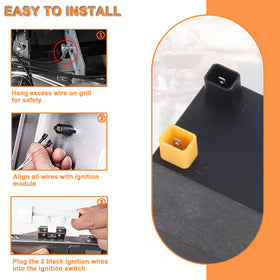 PETKAO chrome cover protects the ignition switch on Weber Spirit II.